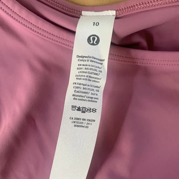 Lululemon Nulux Racerback Cropped Run tank 6,10,12 Velvet Dusk - Picture 4 of 10